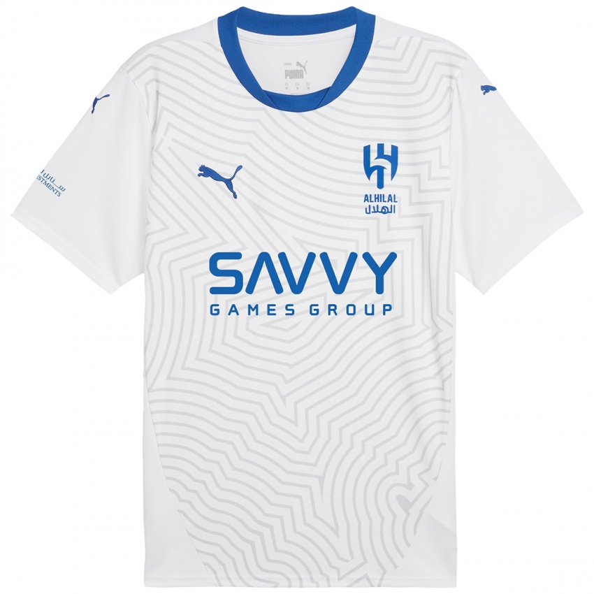 Criança Camisola Abdulsalam Barnawi #0 Azul Branco Alternativa 2024/25 Camisa Brasil