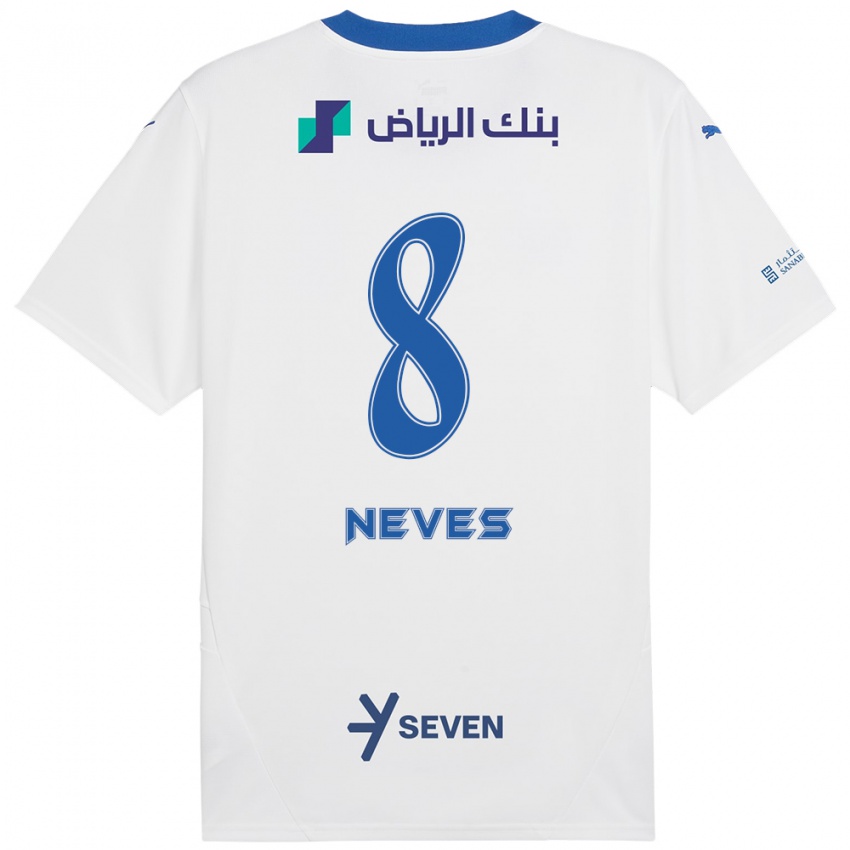 Criança Camisola Rúben Neves #8 Azul Branco Alternativa 2024/25 Camisa Brasil