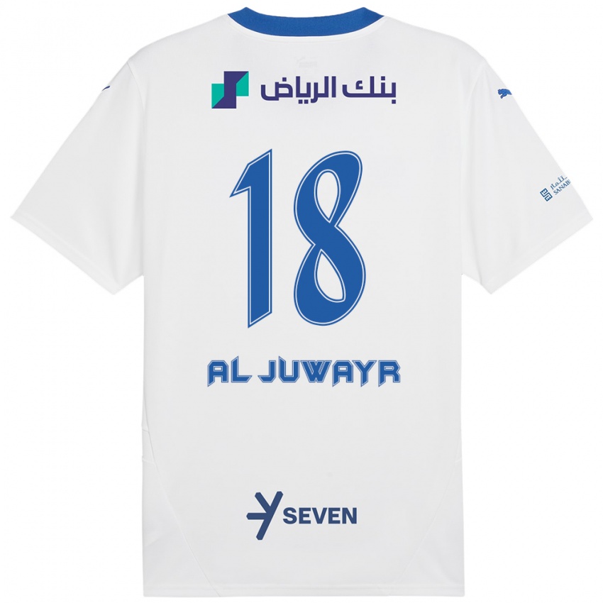 Criança Camisola Musab Al-Juwayr #18 Azul Branco Alternativa 2024/25 Camisa Brasil