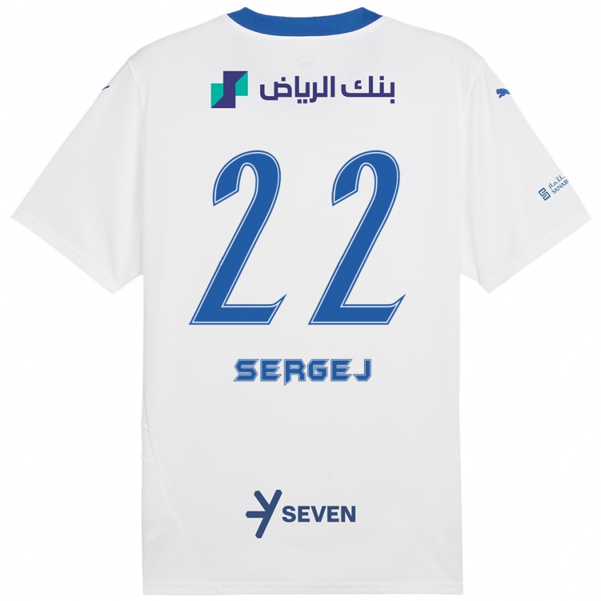 Criança Camisola Sergej Milinkovic-Savic #22 Azul Branco Alternativa 2024/25 Camisa Brasil