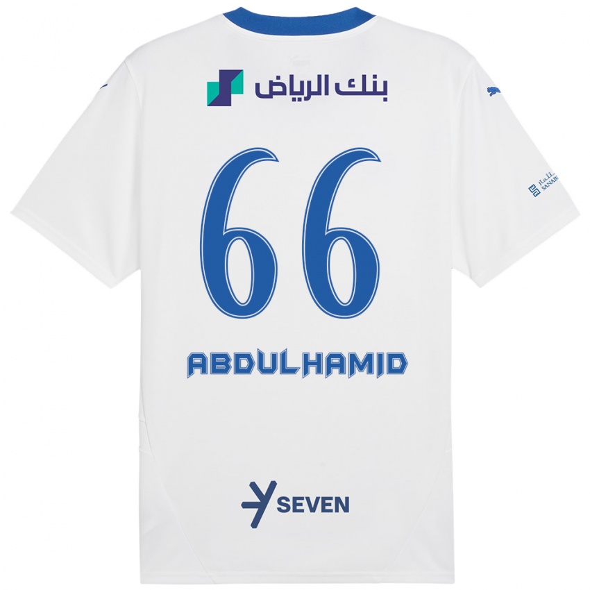 Criança Camisola Saud Abdulhamid #66 Azul Branco Alternativa 2024/25 Camisa Brasil