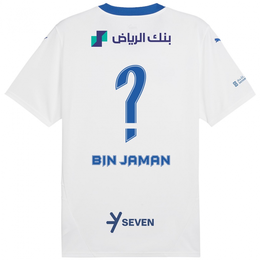 Criança Camisola Rakan Bin Jaman #0 Azul Branco Alternativa 2024/25 Camisa Brasil