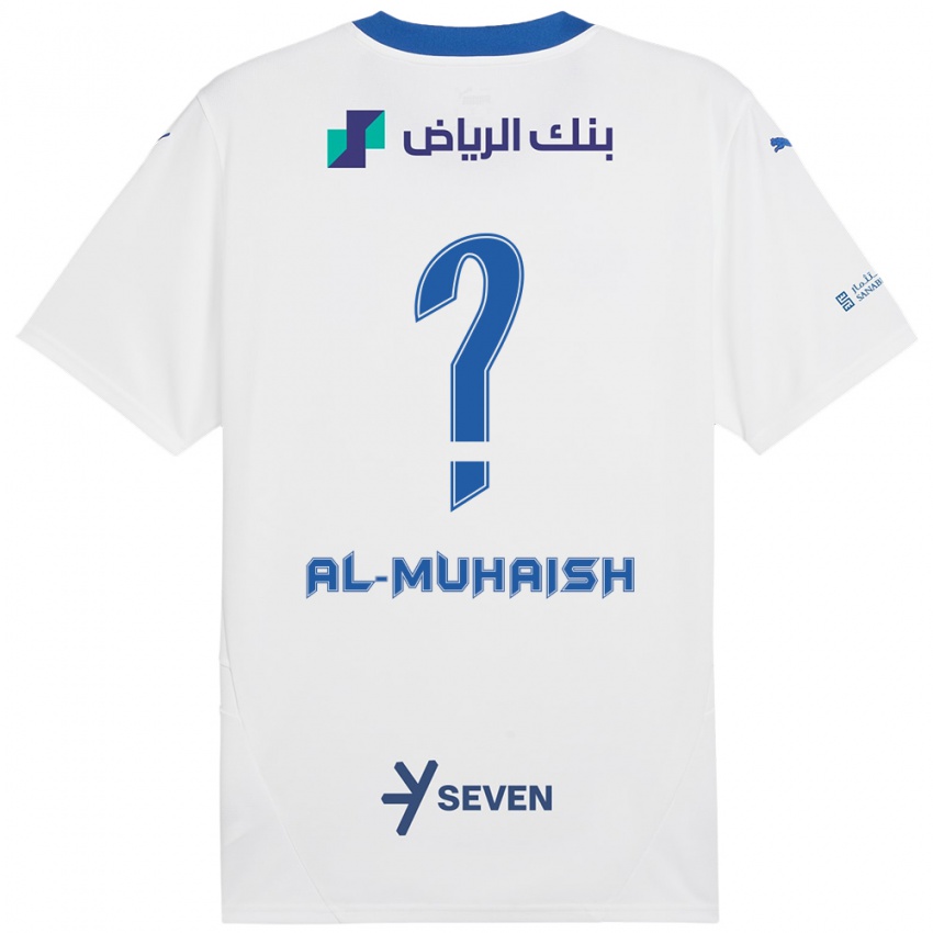 Criança Camisola Mohammed Al-Muhaish #0 Azul Branco Alternativa 2024/25 Camisa Brasil