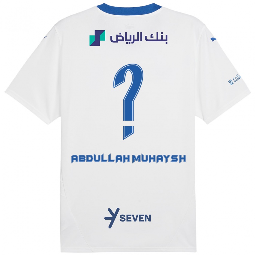 Criança Camisola Mohammed Abdullah Muhaysh #0 Azul Branco Alternativa 2024/25 Camisa Brasil