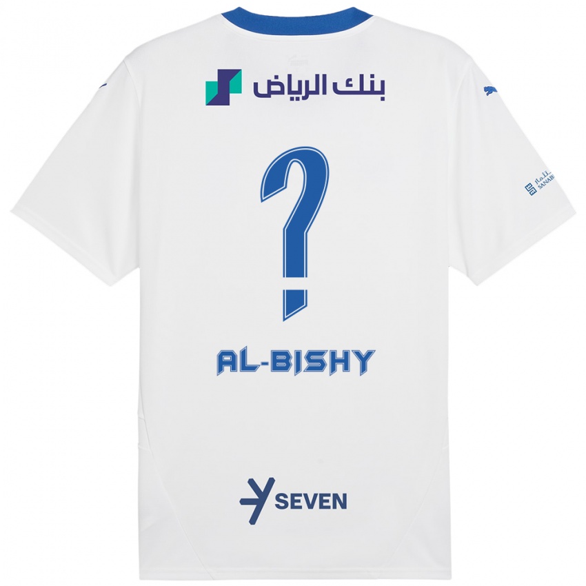 Criança Camisola Bder Abdulaziz Al-Bishy #0 Azul Branco Alternativa 2024/25 Camisa Brasil