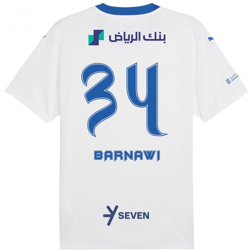 Criança Camisola Saleh Barnawi #34 Azul Branco Alternativa 2024/25 Camisa Brasil