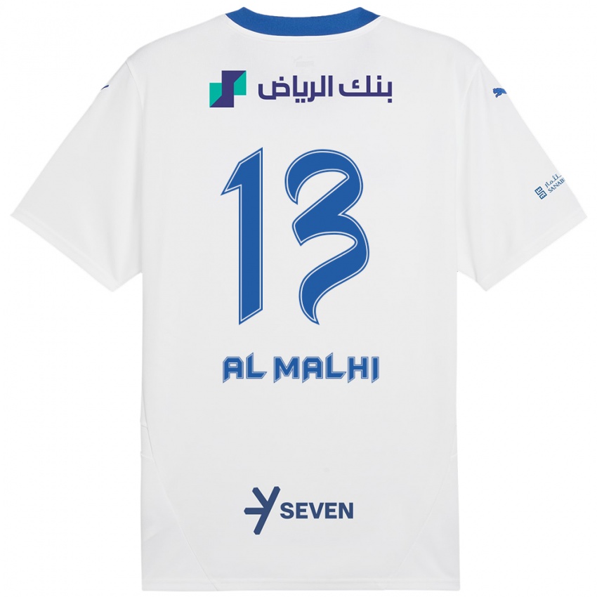 Criança Camisola Al Muhra Al-Malhi #13 Azul Branco Alternativa 2024/25 Camisa Brasil