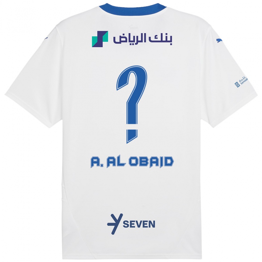 Criança Camisola Abdulrahman Al-Obaid #0 Azul Branco Alternativa 2024/25 Camisa Brasil