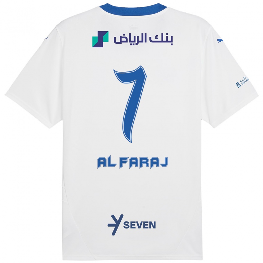 Criança Camisola Salman Al-Faraj #7 Azul Branco Alternativa 2024/25 Camisa Brasil