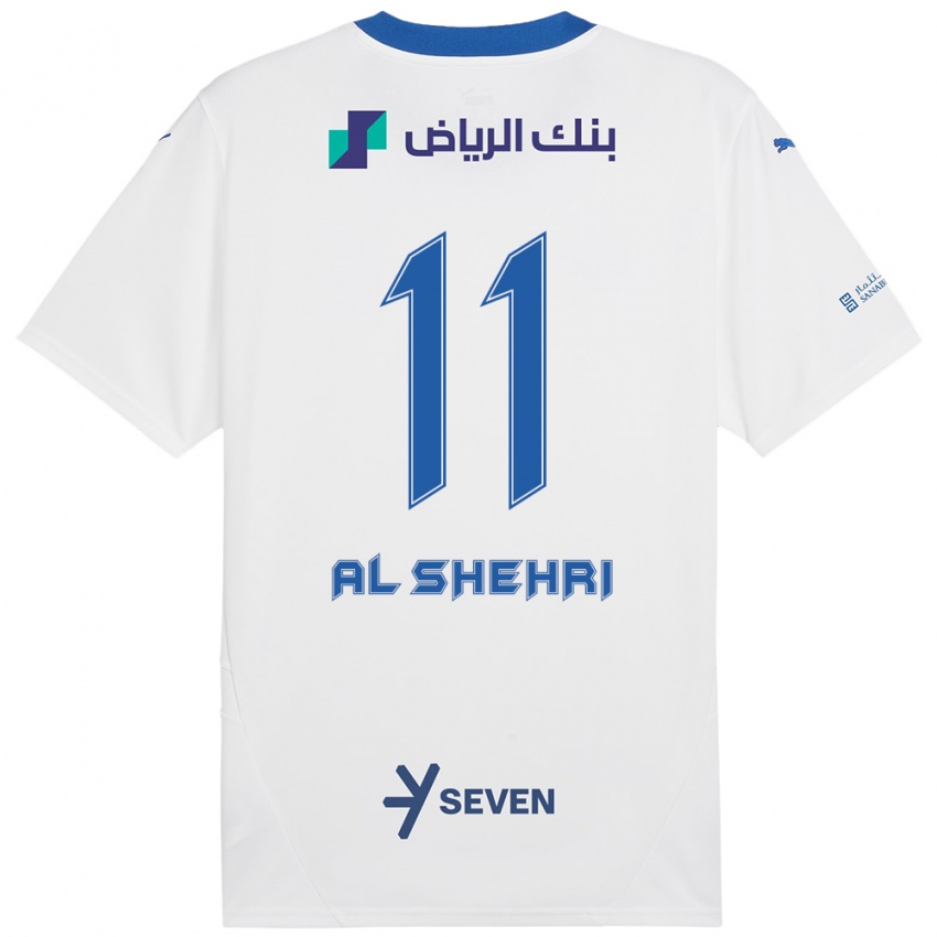 Criança Camisola Saleh Al-Shehri #11 Azul Branco Alternativa 2024/25 Camisa Brasil