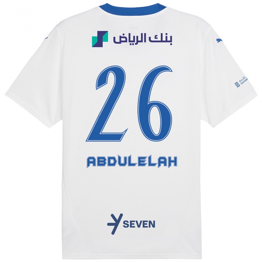 Criança Camisola Abdulelah Al-Malki #26 Azul Branco Alternativa 2024/25 Camisa Brasil