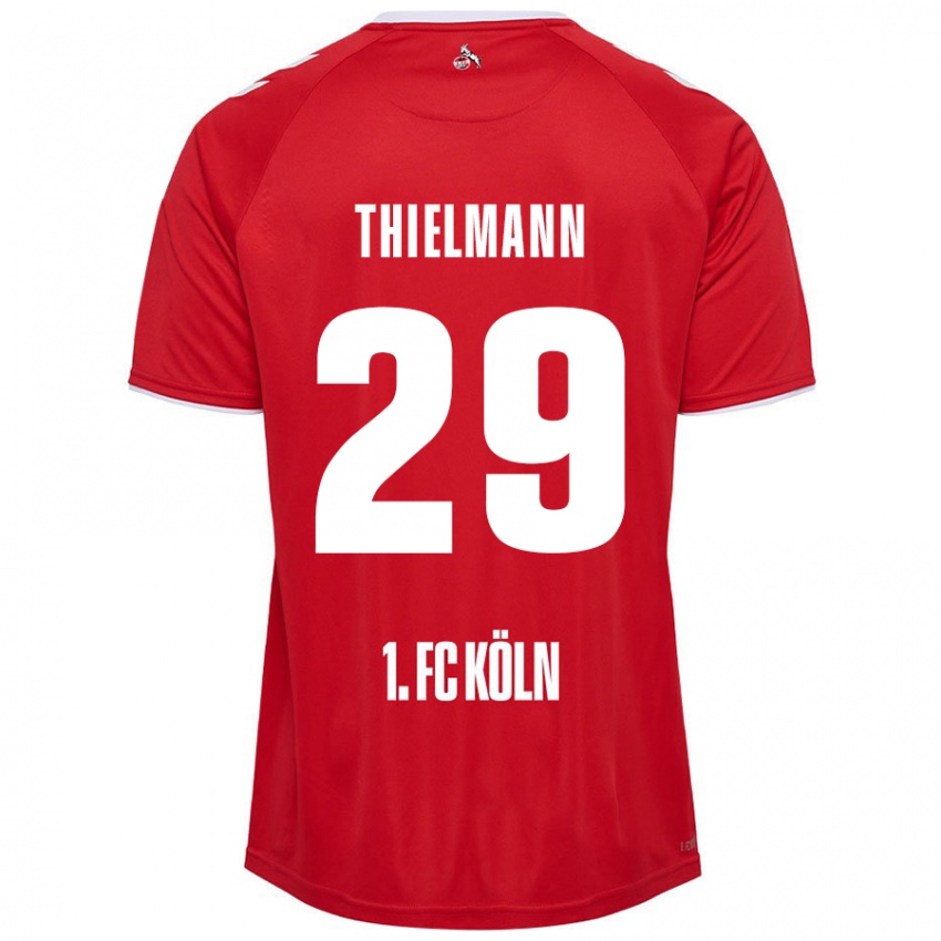 Criança Camisola Jan Thielmann #29 Branco Vermelho Alternativa 2024/25 Camisa Brasil