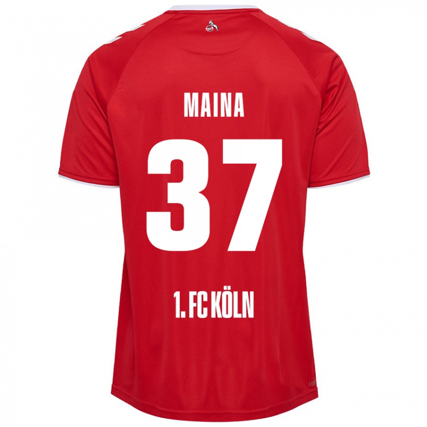 Criança Camisola Linton Maina #37 Branco Vermelho Alternativa 2024/25 Camisa Brasil