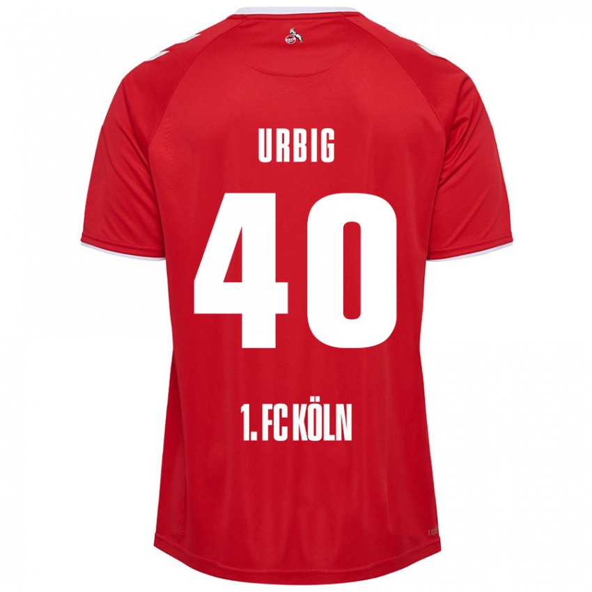 Criança Camisola Jonas Urbig #40 Branco Vermelho Alternativa 2024/25 Camisa Brasil