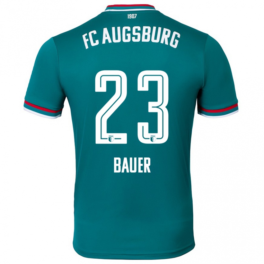 Criança Camisola Maximilian Bauer #23 Verde Escuro Alternativa 2024/25 Camisa Brasil