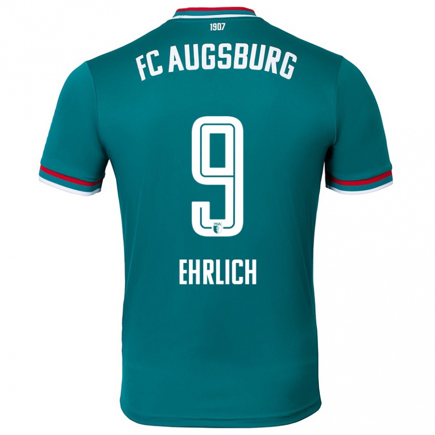 Criança Camisola Lucas Ehrlich #9 Verde Escuro Alternativa 2024/25 Camisa Brasil