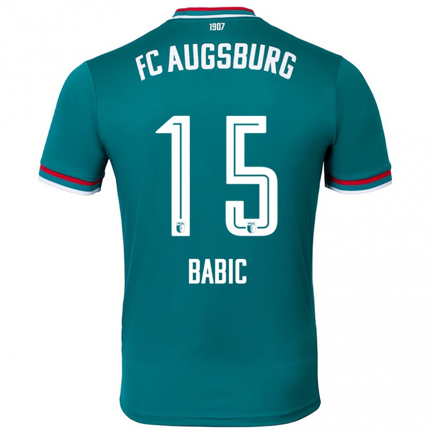 Criança Camisola David Babic #15 Verde Escuro Alternativa 2024/25 Camisa Brasil