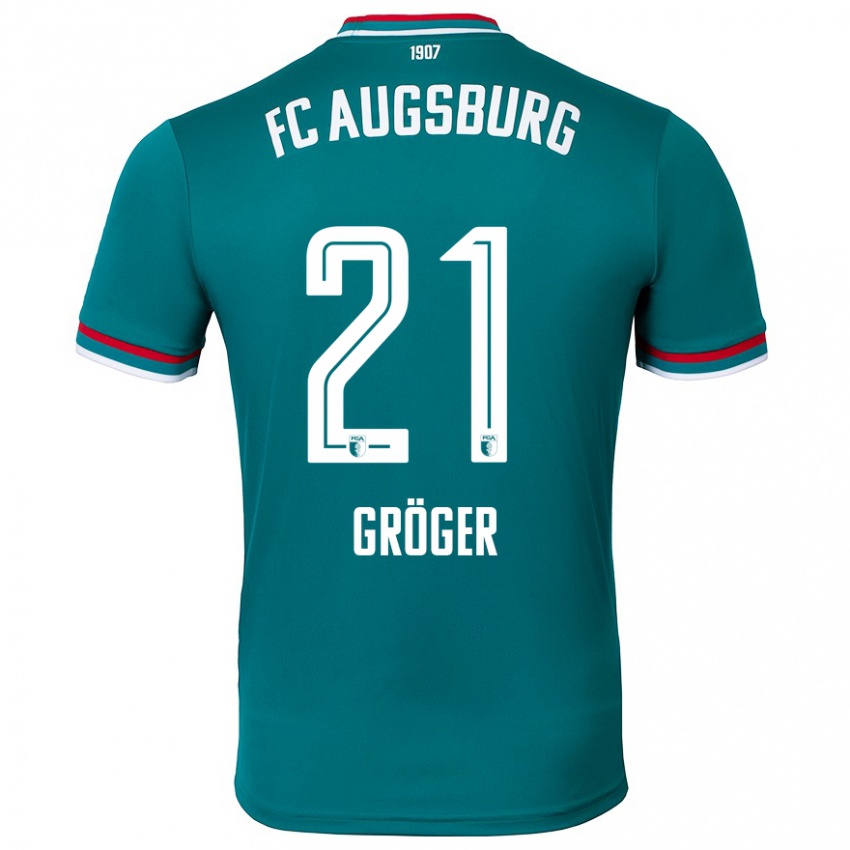 Criança Camisola Elias Gröger #21 Verde Escuro Alternativa 2024/25 Camisa Brasil