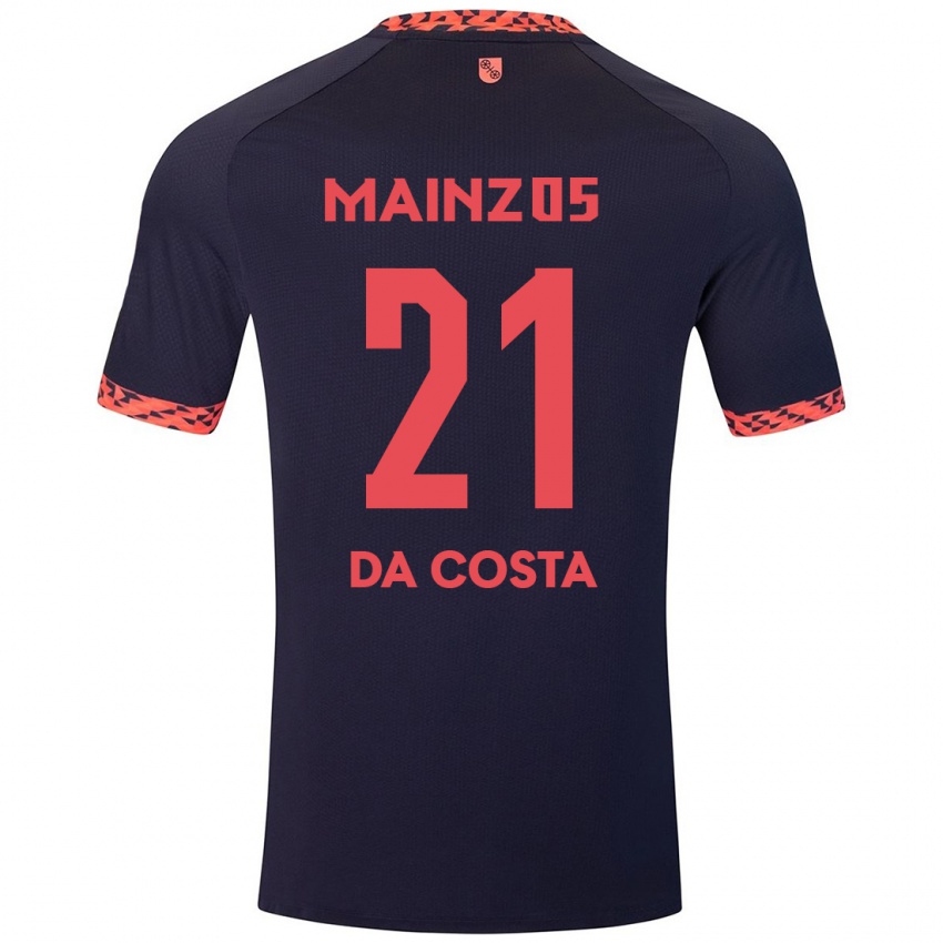 Criança Camisola Danny Da Costa #21 Azul Coral Vermelho Alternativa 2024/25 Camisa Brasil