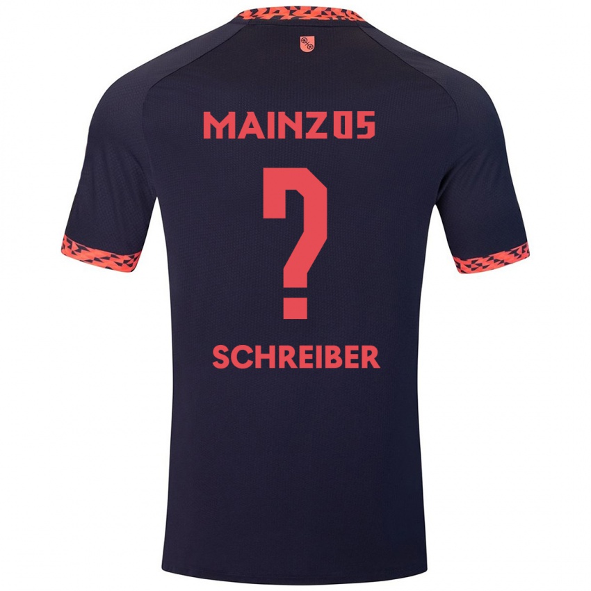 Criança Camisola Philipp Schreiber #0 Azul Coral Vermelho Alternativa 2024/25 Camisa Brasil