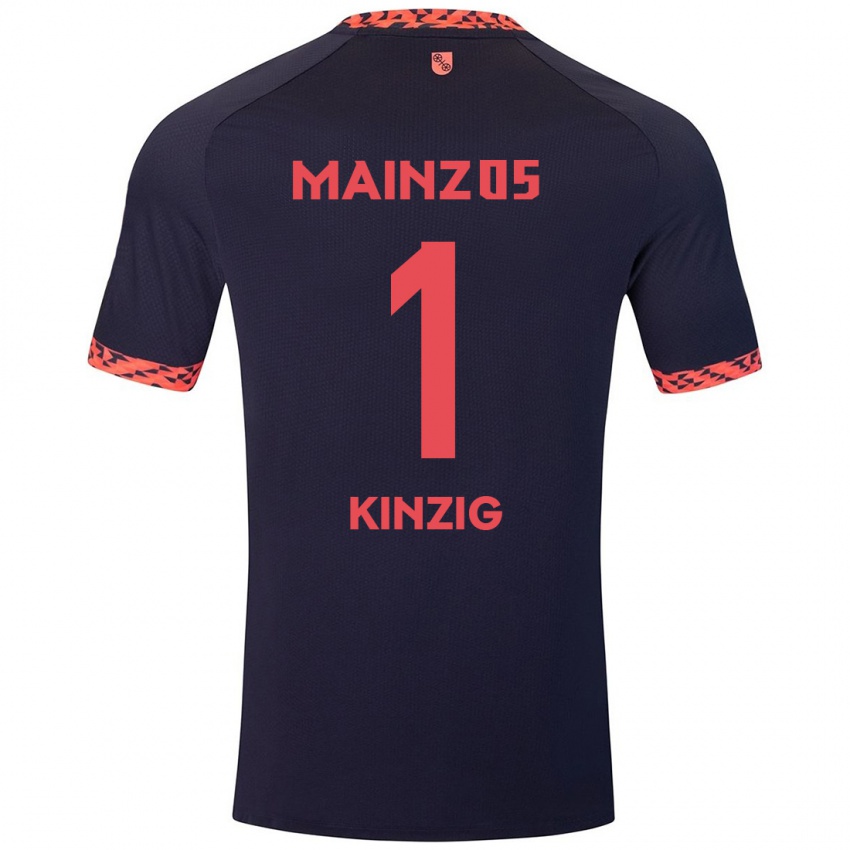 Criança Camisola Maximilian Kinzig #1 Azul Coral Vermelho Alternativa 2024/25 Camisa Brasil