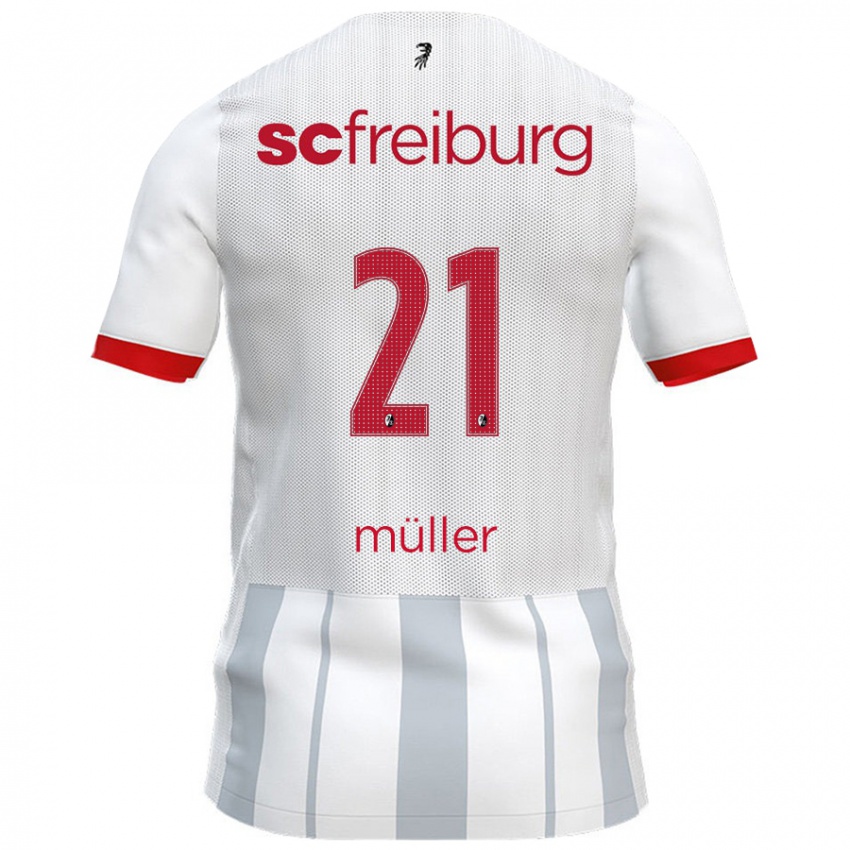 Criança Camisola Florian Müller #21 Cinzento Branco Alternativa 2024/25 Camisa Brasil