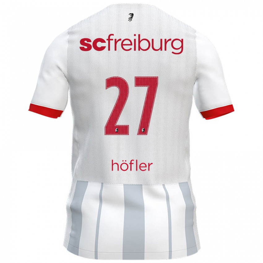 Criança Camisola Nicolas Höfler #27 Cinzento Branco Alternativa 2024/25 Camisa Brasil