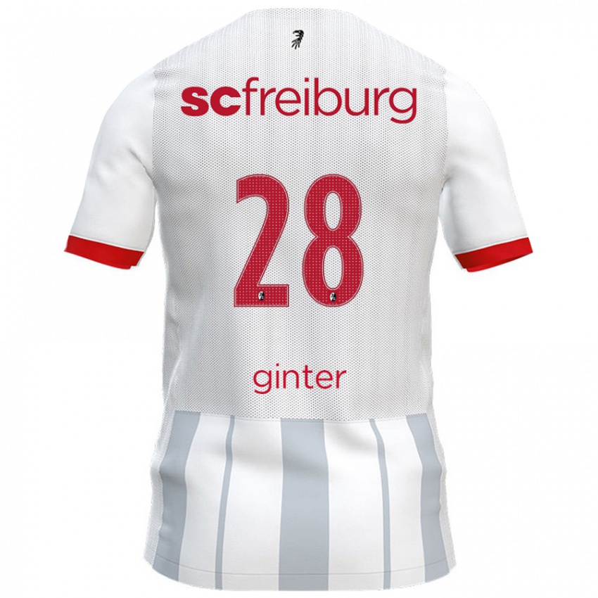 Criança Camisola Matthias Ginter #28 Cinzento Branco Alternativa 2024/25 Camisa Brasil