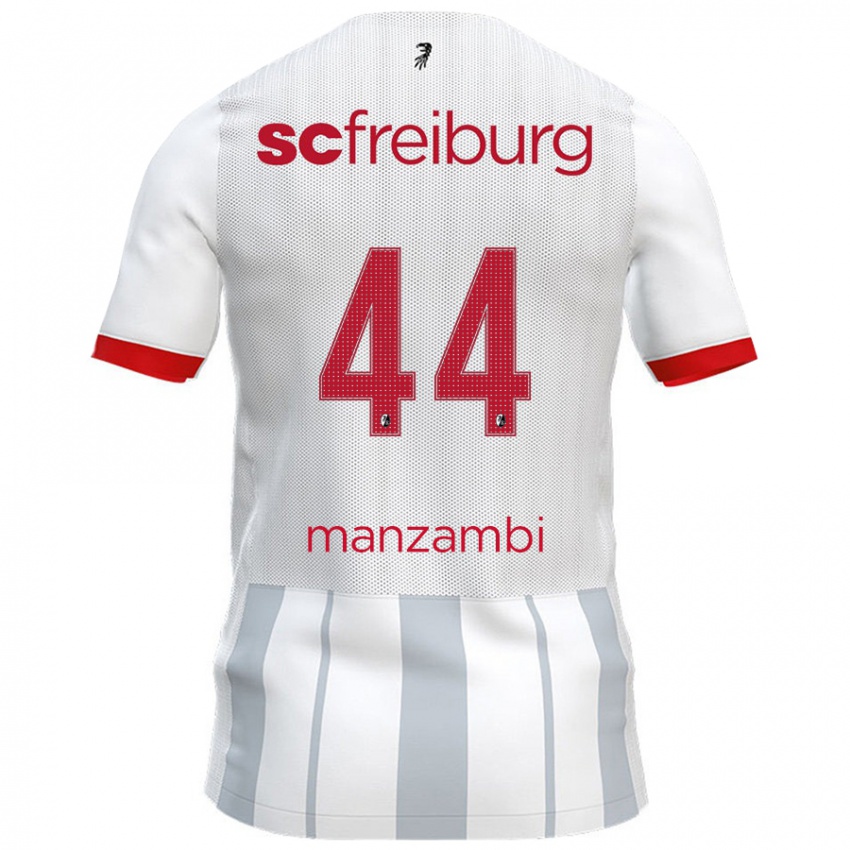 Criança Camisola Johan Manzambi #44 Cinzento Branco Alternativa 2024/25 Camisa Brasil