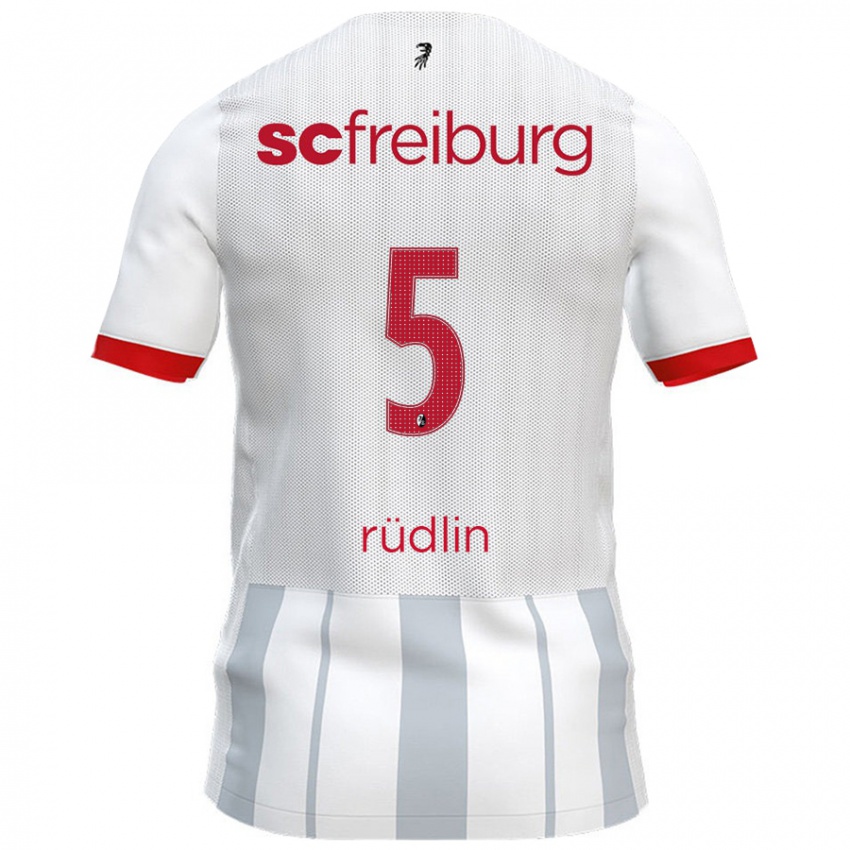 Criança Camisola Fabian Rüdlin #5 Cinzento Branco Alternativa 2024/25 Camisa Brasil