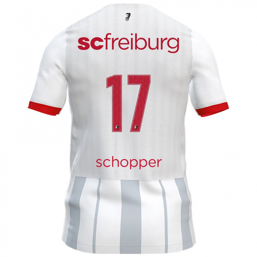 Criança Camisola David Schopper #17 Cinzento Branco Alternativa 2024/25 Camisa Brasil