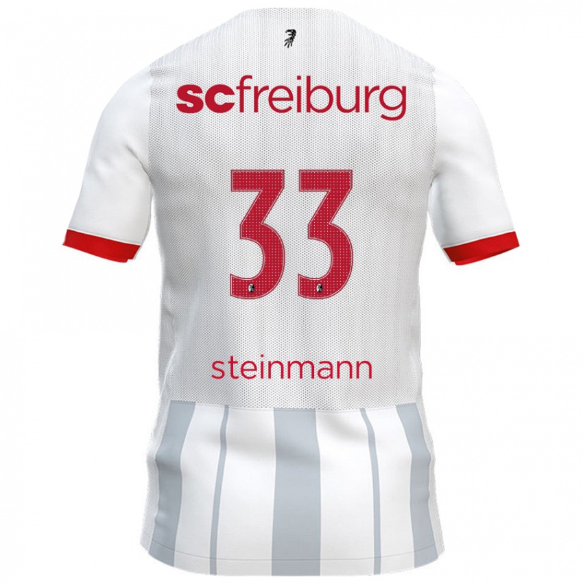 Criança Camisola Karl Steinmann #33 Cinzento Branco Alternativa 2024/25 Camisa Brasil