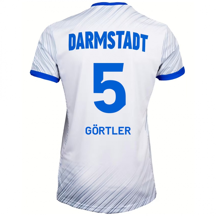 Criança Camisola Bastian Görtler #5 Azul Branco Alternativa 2024/25 Camisa Brasil