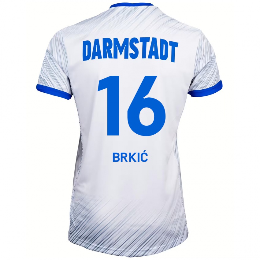 Criança Camisola Amar Brkić #16 Azul Branco Alternativa 2024/25 Camisa Brasil