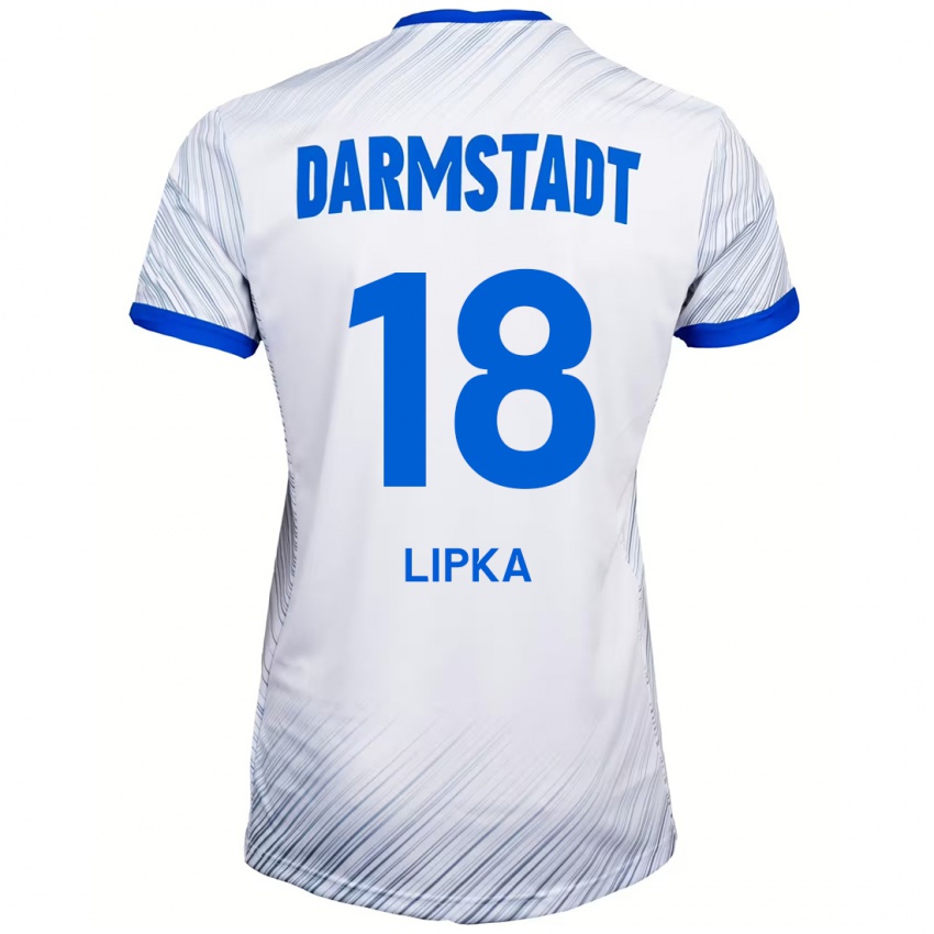 Criança Camisola David Lipka #18 Azul Branco Alternativa 2024/25 Camisa Brasil