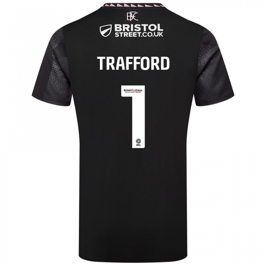 Criança Camisola James Trafford #1 Preto Alternativa 2024/25 Camisa Brasil