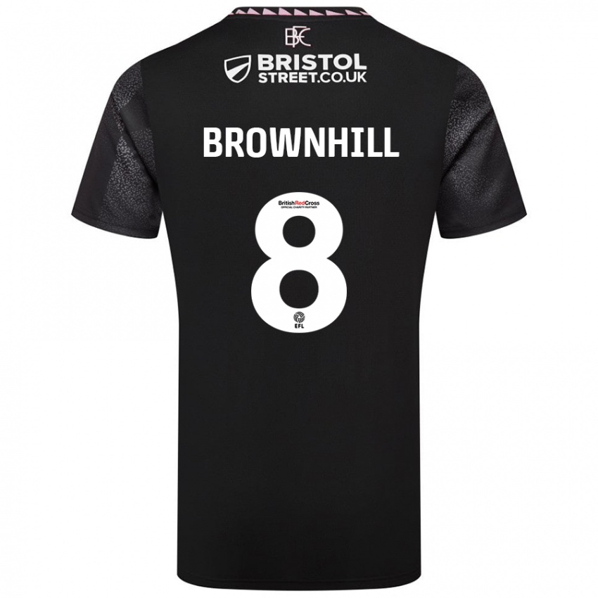 Criança Camisola Josh Brownhill #8 Preto Alternativa 2024/25 Camisa Brasil