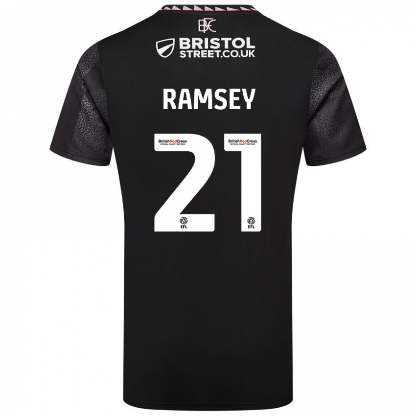 Criança Camisola Aaron Ramsey #21 Preto Alternativa 2024/25 Camisa Brasil