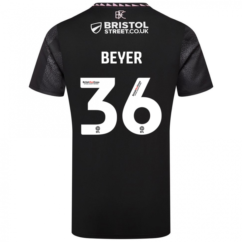 Criança Camisola Jordan Beyer #36 Preto Alternativa 2024/25 Camisa Brasil