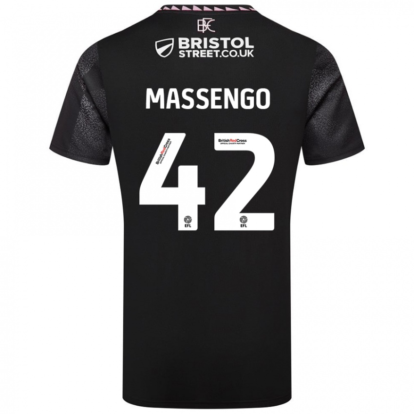 Criança Camisola Han-Noah Massengo #42 Preto Alternativa 2024/25 Camisa Brasil