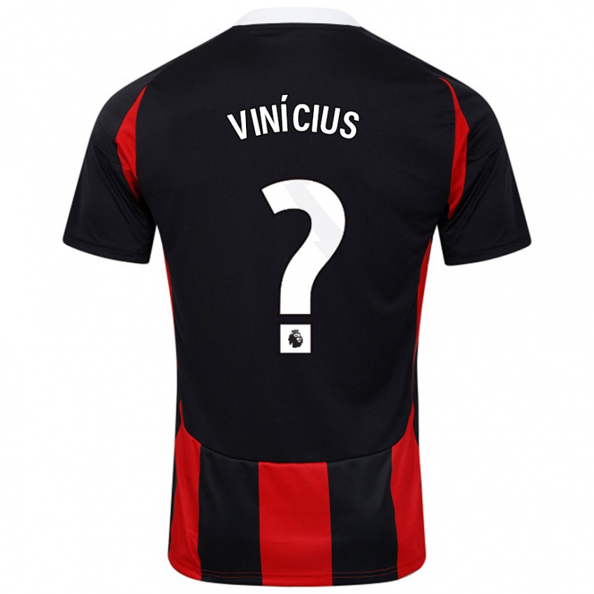 Criança Camisola Carlos Vinícius #0 Vermelho Preto Alternativa 2024/25 Camisa Brasil