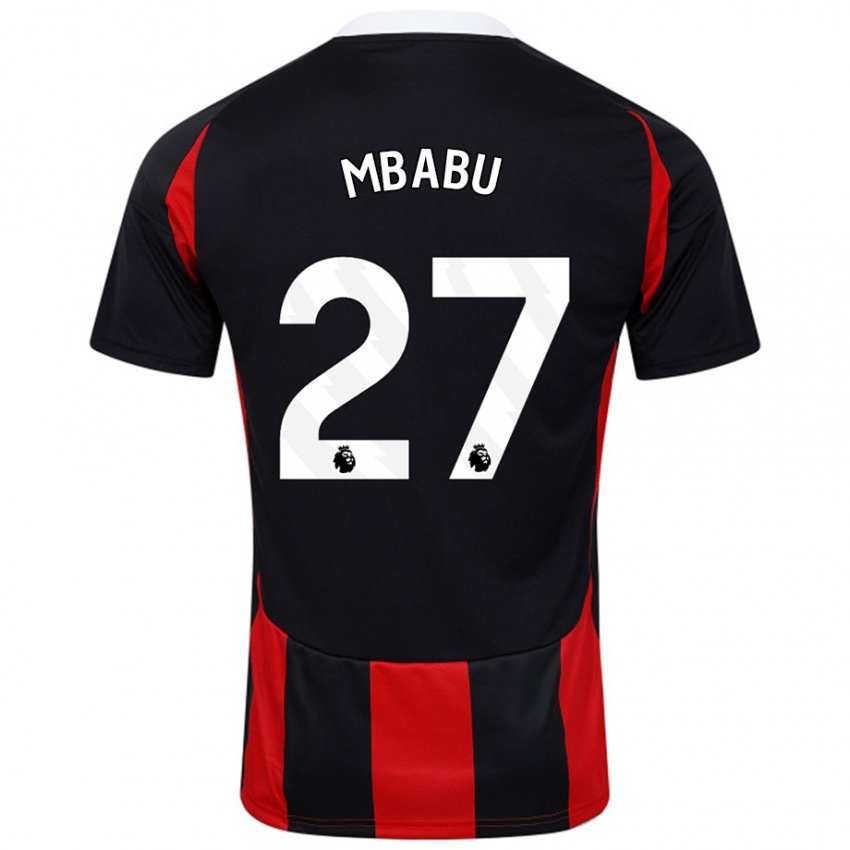 Criança Camisola Kevin Mbabu #27 Vermelho Preto Alternativa 2024/25 Camisa Brasil