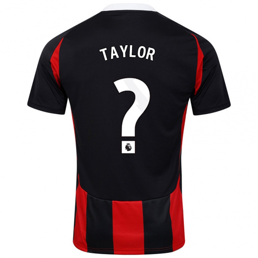 Criança Camisola Archie Taylor #0 Vermelho Preto Alternativa 2024/25 Camisa Brasil