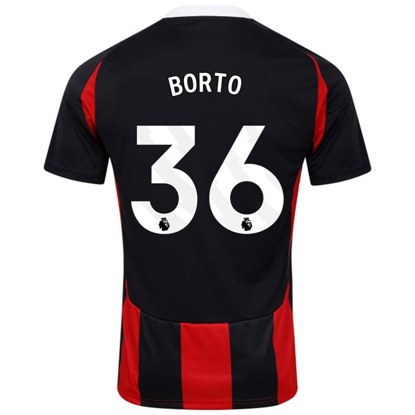 Criança Camisola Alex Borto #36 Vermelho Preto Alternativa 2024/25 Camisa Brasil