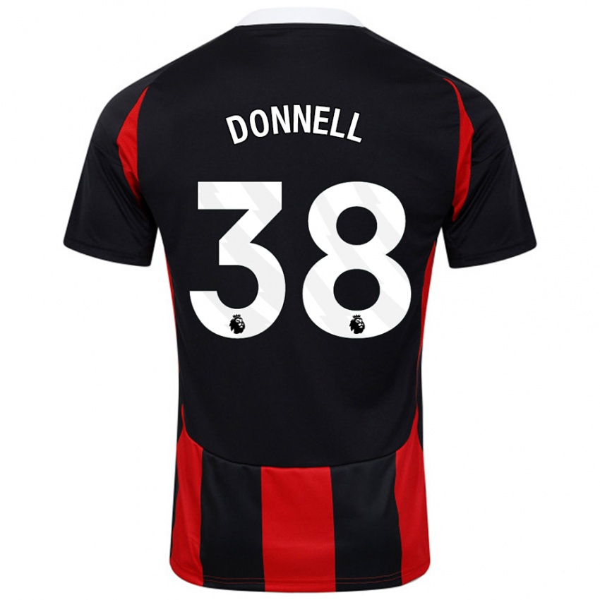 Criança Camisola Chris Donnell #38 Vermelho Preto Alternativa 2024/25 Camisa Brasil