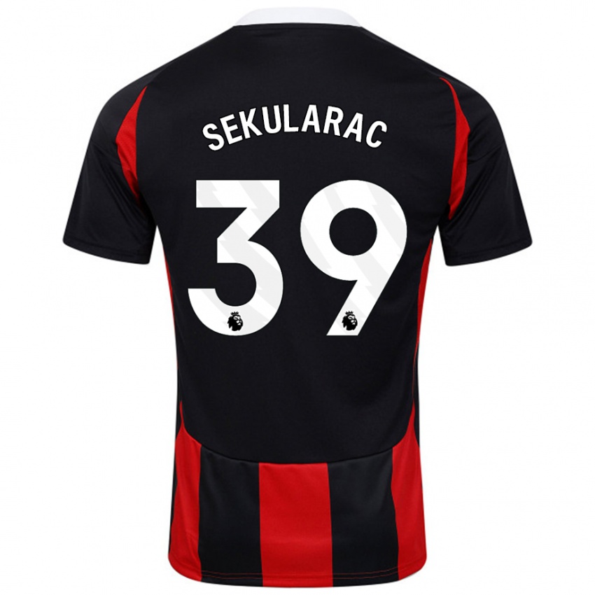 Criança Camisola Kristian Sekularac #39 Vermelho Preto Alternativa 2024/25 Camisa Brasil