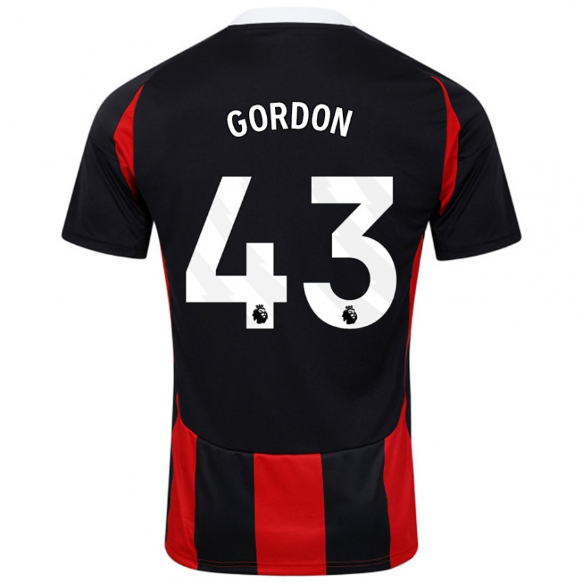 Criança Camisola Lemar Gordon #43 Vermelho Preto Alternativa 2024/25 Camisa Brasil