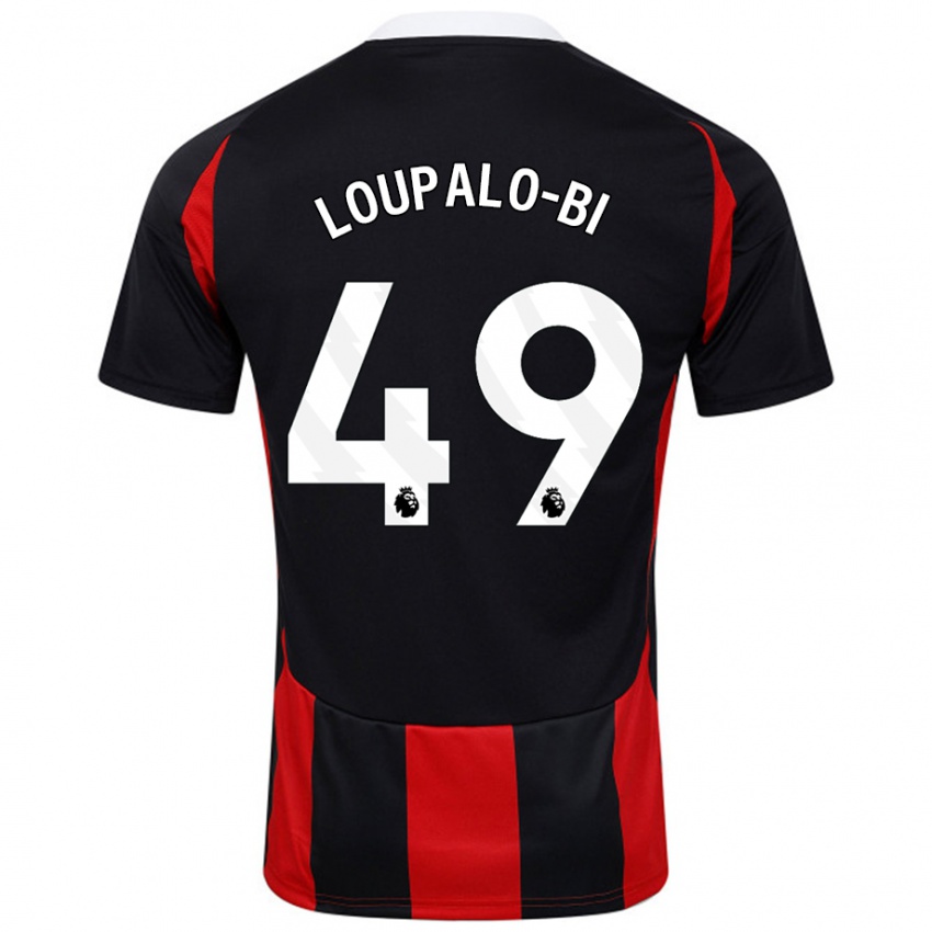 Criança Camisola Aaron Loupalo-Bi #49 Vermelho Preto Alternativa 2024/25 Camisa Brasil