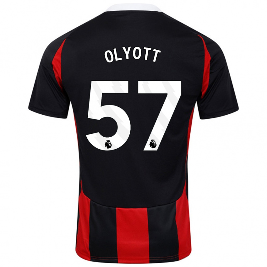 Criança Camisola Tom Olyott #57 Vermelho Preto Alternativa 2024/25 Camisa Brasil