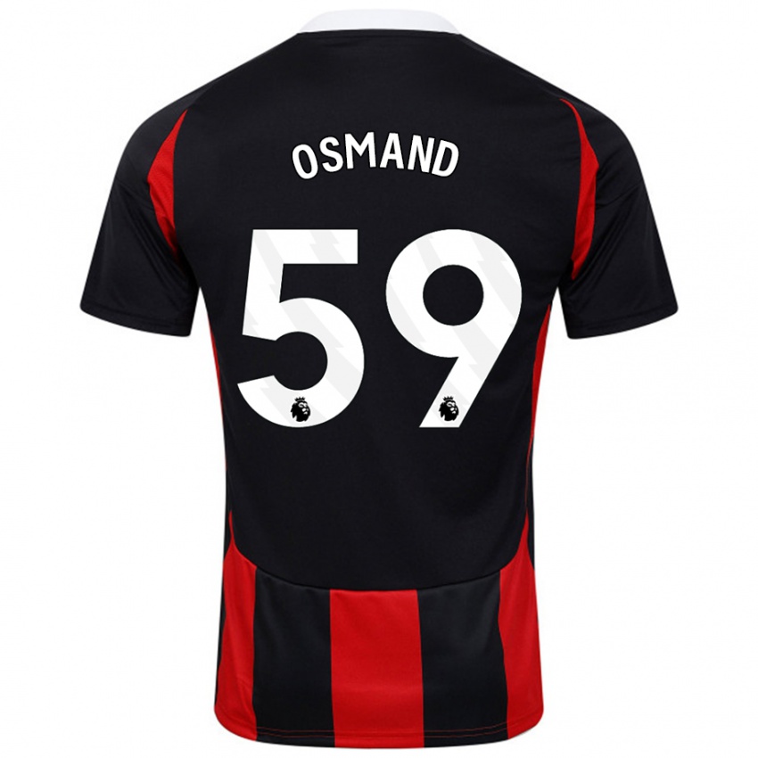 Criança Camisola Callum Osmand #59 Vermelho Preto Alternativa 2024/25 Camisa Brasil